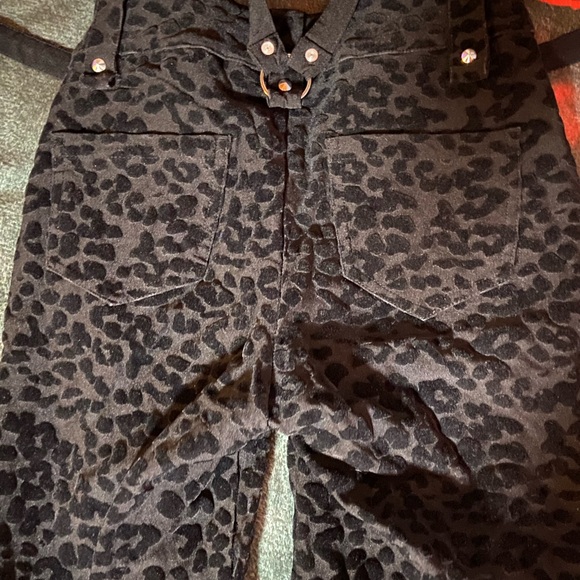Killstar Hellcat Black Leopard Print High Waisted Skinny Pants XS Like New - Picture 9 of 15